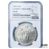 1995-D Olympics - Paralympics Silver $1 NGC MS69