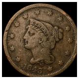 1843 Braided Hair Large Cent NEARLY UNCIRCULATED