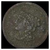 1851 Braided Hair Half Cent NEARLY  UNCIRCULATED