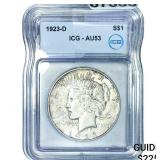 1923-D Silver Peace Dollar ICG AU53