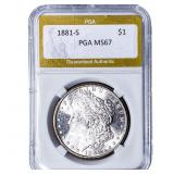 1881-S Morgan Silver Dollar PGA MS67
