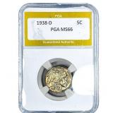 1938-D Buffalo Nickel PGA MS66