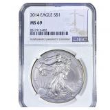 2014 Silver Eagle NGC MS69