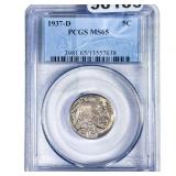 1937-D Buffalo Nickel PCGS MS65