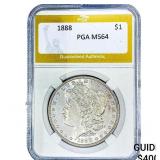 1888 Morgan Silver Dollar PGA MS64