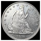 1876 Seated Liberty Half Dollar CLOSELY UNCIRCUL