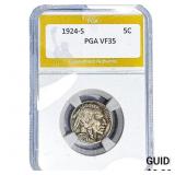 1924-S Buffalo Nickel PGA VF35