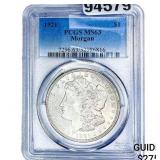 1921 Morgan Silver Dollar PCGS MS63