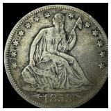1853 Arrows Seated Liberty Half Dollar NEARLY UNCI