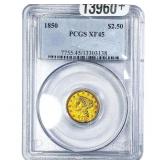 1850 $2.50 Gold Quarter Eagle PCGS XF45