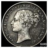 1846 Great Briatin Victoria Silver 1 Shilling