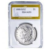 1900-O/CC Morgan Silver Dollar PGA AU53
