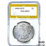 1900-O/CC Morgan Silver Dollar PGA MS61
