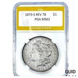 1879-S REV 78 Morgan Silver Dollar PGA MS62