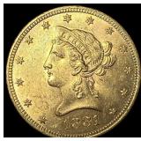 1881-S Gold $10 Liberty Head Eagle CHOICE AU CHOI