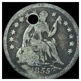 1855-O Silver Seated Liberty Half Dime NICELY CI