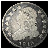 1819 Silver Capped Bust Quarter NICELY CIRCULATE