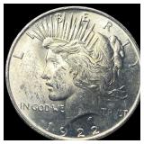 1922 Silver Peace Dollar NEARLY UNCIRCULATED