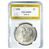 1900 Morgan Silver Dollar PGA MS64 VAM-11