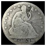 1853-O Arrows/Rays Seated Liberty Half Dollar NI