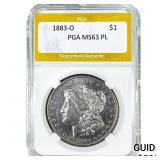 1883-O Morgan Silver Dollar PGA MS63 PL
