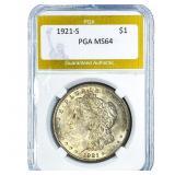 1921-S Morgan Silver Dollar PGA MS64