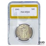 1941 Walking Liberty Half Dollar PGA MS66