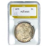 1879 Morgan Silver Dollar PGA MS65