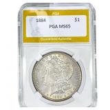1884 Morgan Silver Dollar PGA MS65