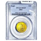 2003 $10 Gold Eagle 1/4oz AGW PCGS MS69