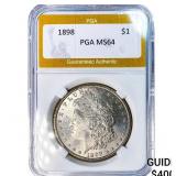1898 Morgan Silver Dollar PGA MS64