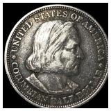 1893 Silver Columbian Expo Half Dollar NEARLY  UN