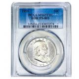 1959 Franklin Half Dollar PCGS MS65 FBL DDR