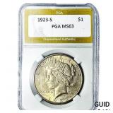 1923-S Silver Peace Dollar PGA MS63