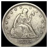 1875-S Silver Twenty Cents NEARLY UNCIRCULATED