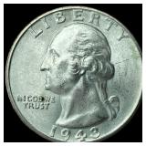 1943-S Silver Washington Quarter CHOICE BU