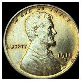 1911-D Lincoln Wheat Cent GEM BU