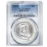 1959 Franklin Half Dollar PCGS MS64