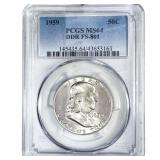1959 Franklin Half Dollar PCGS MS64 DDR