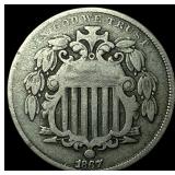 1867 Shield Nickel LIGHTLY CIRCULATED
