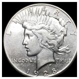 1928 Silver Peace Dollar LIGHTLY CIRCULATED