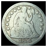 1856 Silver Seated Liberty Dime NEARLY  UNCIRCULA