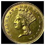1861 Gold $1 Indian Princess Type 3 UNCIRCULATED