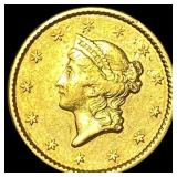 1850 Gold $1 Liberty Head Type 1 CLOSELY UNCIRCU