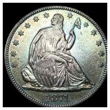 1871 Silver Seated Liberty Half Dollar UNCIRCULA