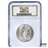 1944-S Walking Liberty Half Dollar NGC MS65