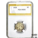 1918 Buffalo Nickel PGA MS65