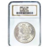 1885-O Morgan Silver Dollar NGC MS65