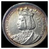 1893 Silver Isabella Quarter CHOICE BU CHOICE BU