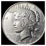 1934-S Silver Peace Dollar CLOSELY  UNCIRCULATED